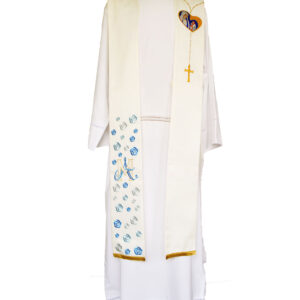 Estola Bege AM com Rosas