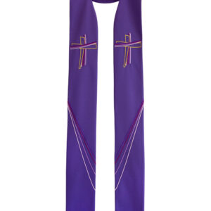 Estola Roxa com Cruz Roxa e Dourada