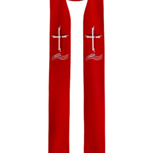 Estola Vermelha com Cruz Branca