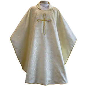 Paramento com Cruz Dourada e Relevo