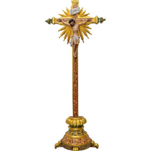 Crucifixo com Raios Dourados