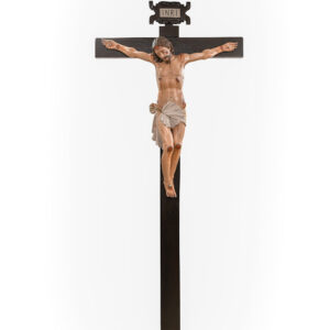 Cristo Crucificado em Cruz de Madeira