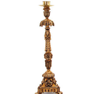 Castiçal Barroco Dourado Ornamentado