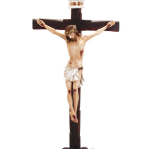 Crucifixo de Pousar com Pedras na Base