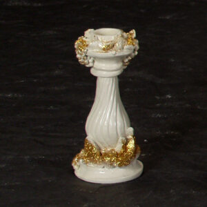 Castiçal Bege e Dourado com Frutos