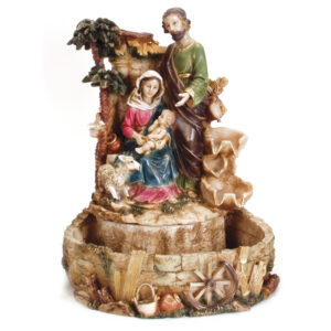 Nativity scene with fountain