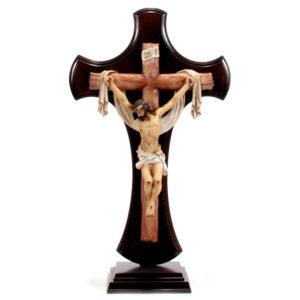 Crucifix for Hanging with Round Base