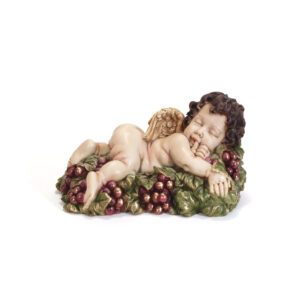 Angel lying among the grapes.