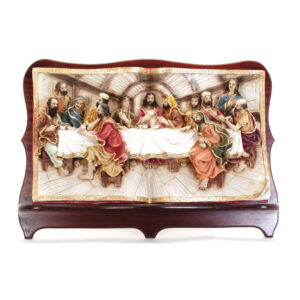 Ceia de Cristo em Livro com Suporte