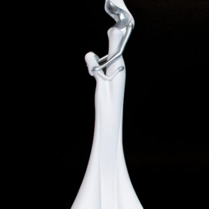 Estatueta Abstrata de Mãe com Menina