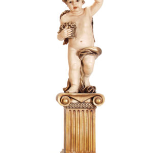 Angel with basket on base