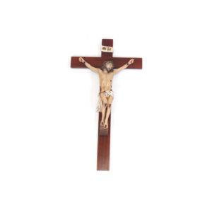 Crucifixo de Parede em Madeira Escura