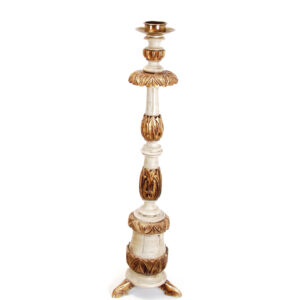 Castiçal Dourado e Bege