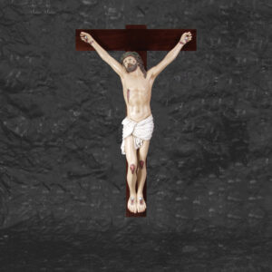 Cristo em Cruz de Madeira Escura