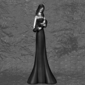 Abstract Mother with baby in her arms